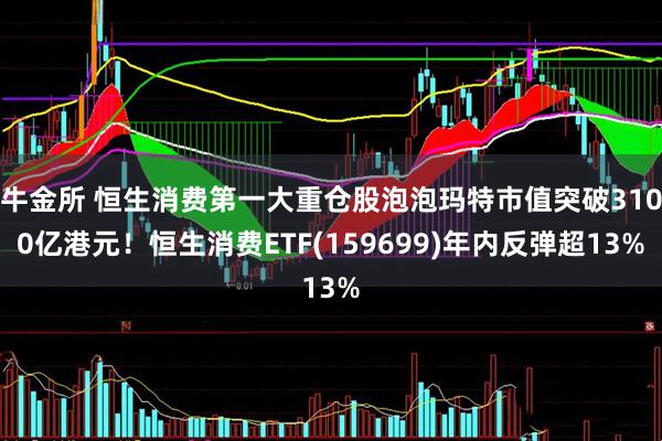 牛金所 恒生消费第一大重仓股泡泡玛特市值突破3100亿港元！恒生消费ETF(159699)年内反弹超13%